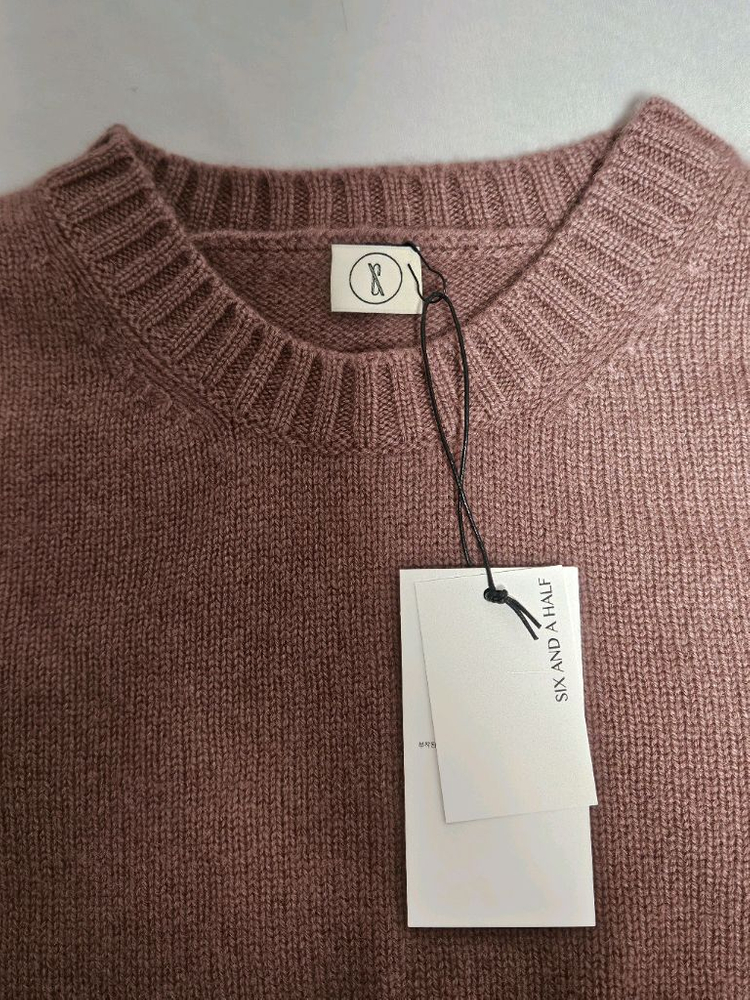 식스앤어하프 로로 스웨터 레드빈 새상품 이미지