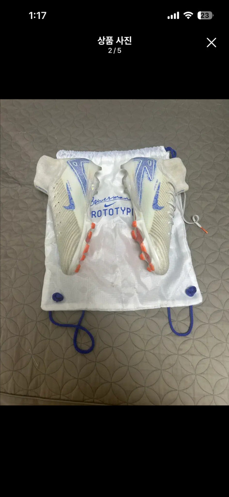 나이키 머큐리얼 슈퍼플라이 블루 프린트 285 fg 이미지