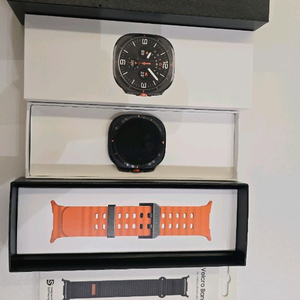 갤럭시워치 울트라 2025 티타늄 그레이 S급 풀박스 + 벨크로밴드,나토밴드