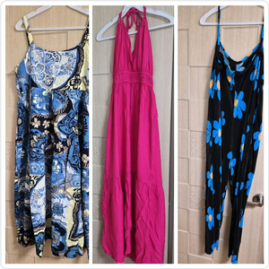 빅사이즈 휴양지 바캉스원피스3종일괄 이미지