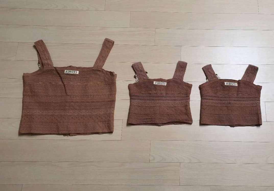 엄마+자매 패밀리룩 레이스조끼 (44/ 5세 / 7세) 유럽감성빈티지--6