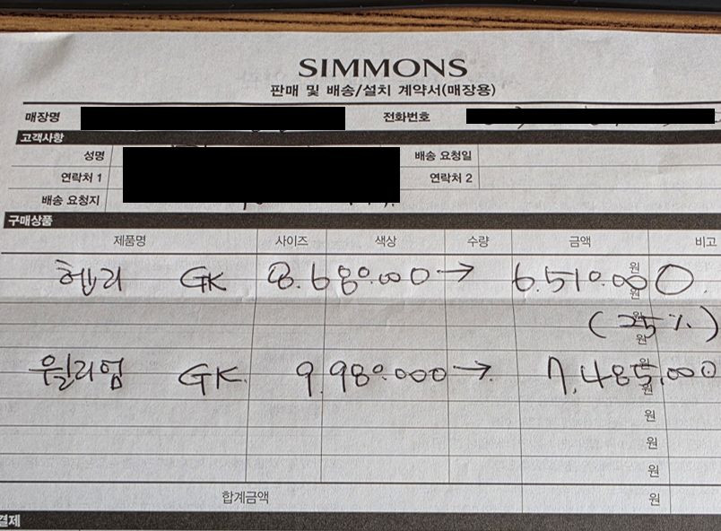 시몬스 뷰티레스트 헨리 GK 매트리스 마지막가격내림 이미지