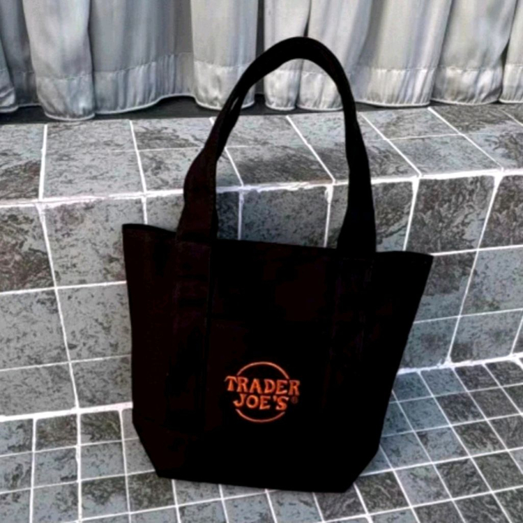 트레이더조 미니 에코백 캔버스 숄더백 TRADER JOES<<네이비>> 이미지