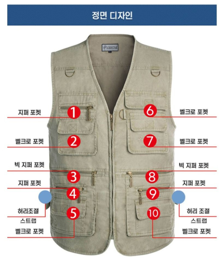 미사용 오디패스 빅사이즈 멀티 포켓 야상 4XL 6XL 이미지