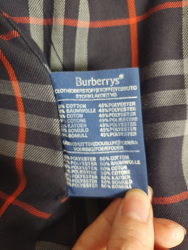 버버리 트렌치코트 네이비 M 롱코트 택포--7