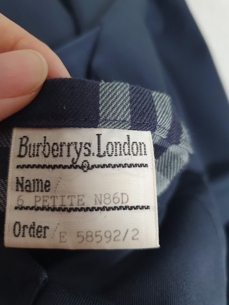 버버리 트렌치코트 네이비 M 롱코트 택포--9