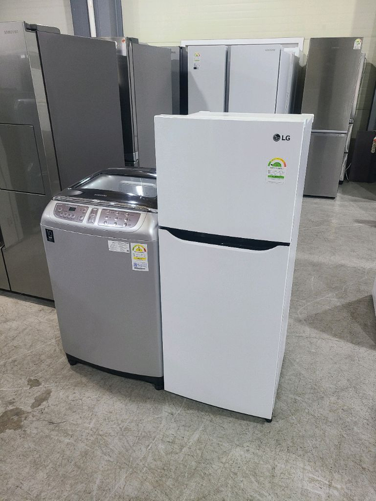 무료배송설치, 냉장고 세탁기 세트, 올분해통세척 이미지