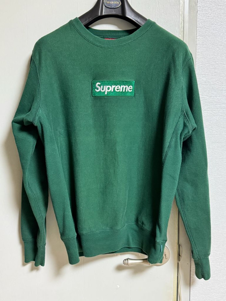 슈프림 박스 로고 맨투맨 그린 S--1