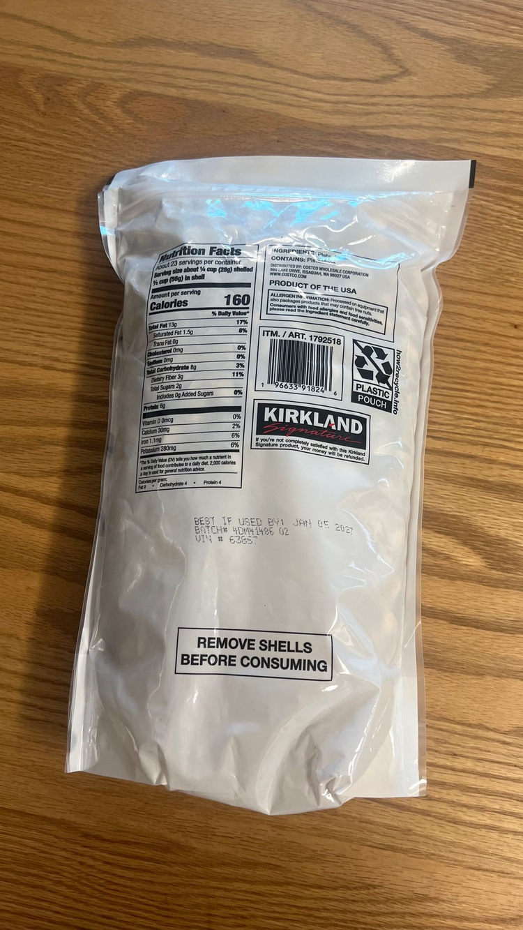 커클랜드 무염 피스타치오 1.36kg 이미지