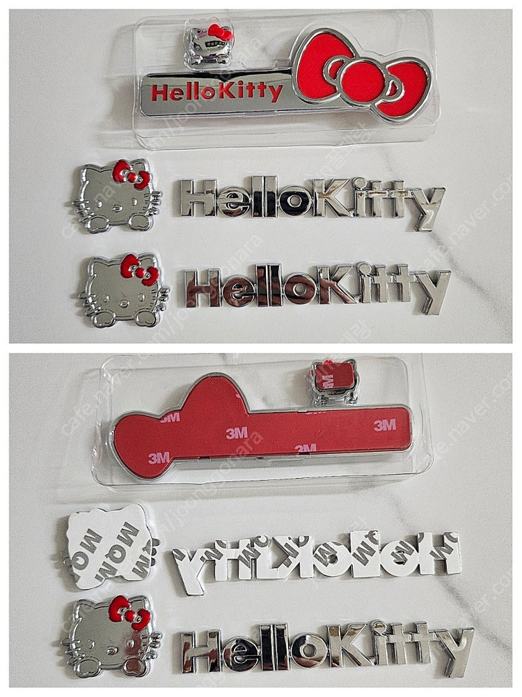 헬로키티 차량용품 안전벨트커버 기어커버 도트패턴 CD바이져 정리 이미지