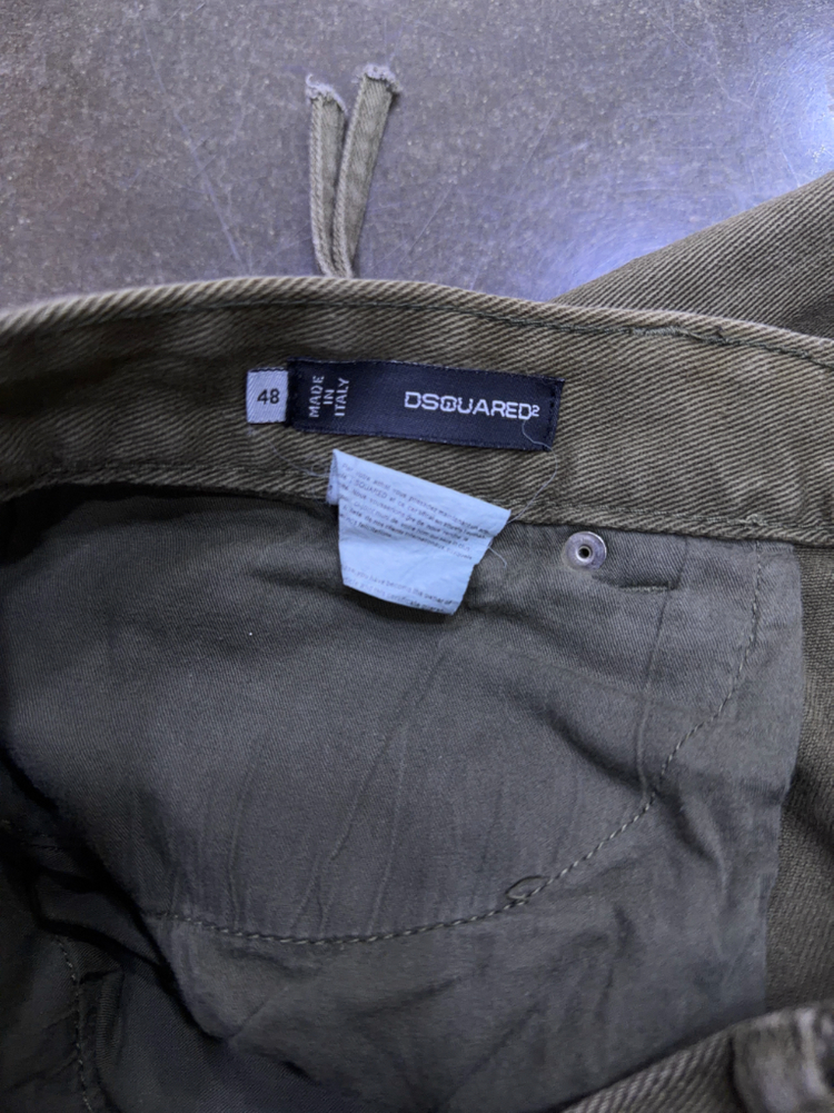 디스퀘어드2 지퍼 포켓 빈티지 워싱 스트레이트핏 카고팬츠 48--7