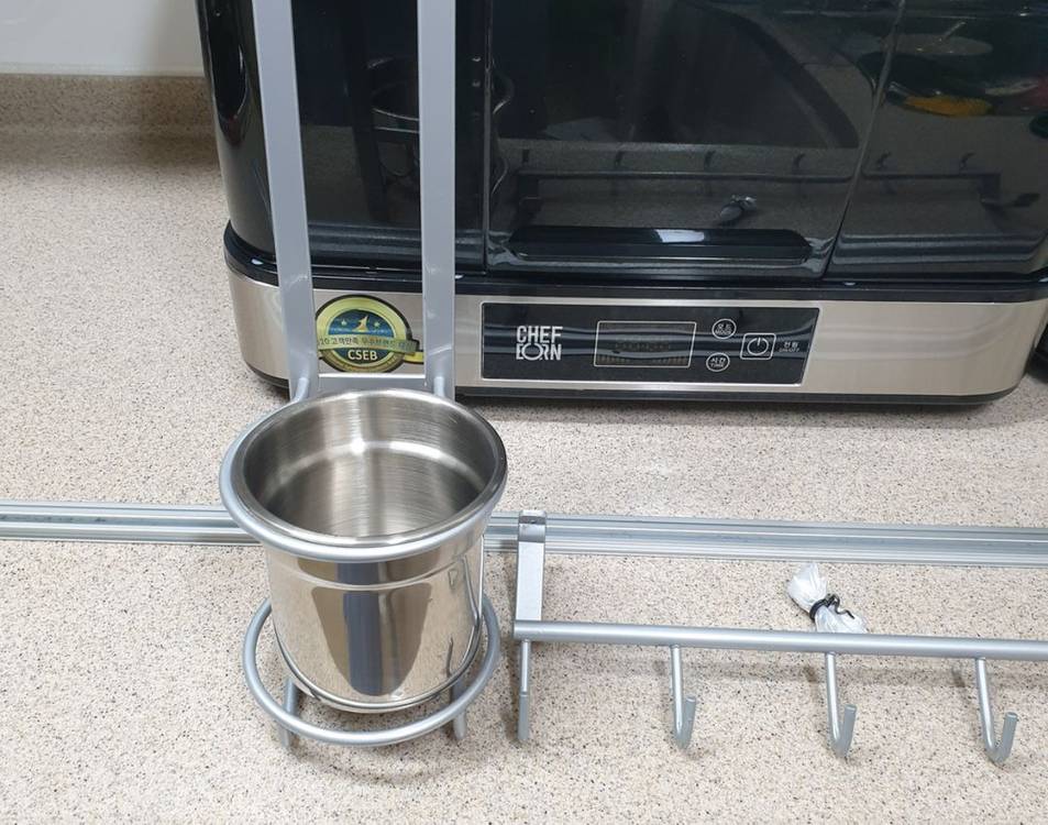 싱크대 주방용품 국자걸이 한샘 수져걸이 레일세트 이미지