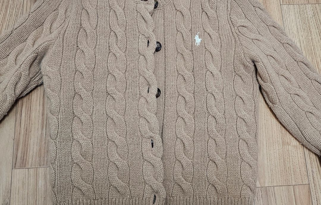 폴로 캐시미어 가디건 이미지