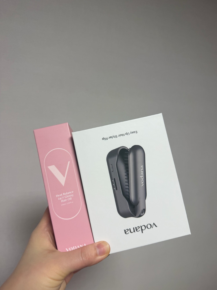 보다나 무선 브러쉬 고데기 차콜--4