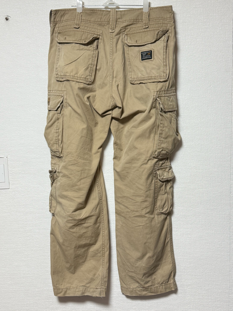 정품 알파인더스트리 일본판 베이지 멀티 카고팬츠 L ㅍㅍ--1