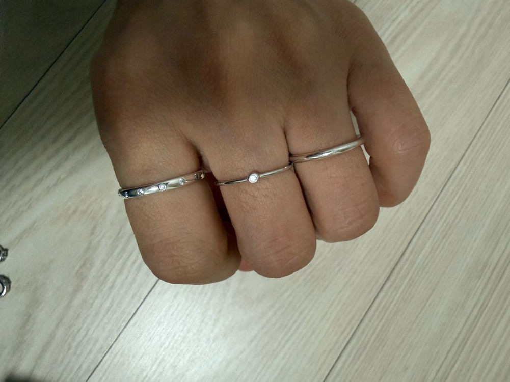 실버 반지3개 링귀걸이2개 판매 실버925--1