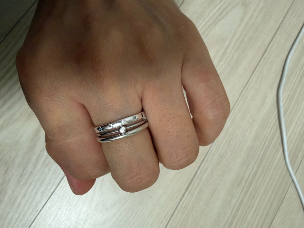 실버 반지3개 링귀걸이2개 판매 실버925--2