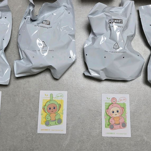 팝마트 텔레토비 쿠키버전 키링 4종 일괄 이미지