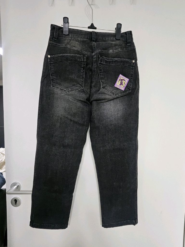 TIME POSTMODERN 와펜장식 블랙 데님 팬츠 64 이미지