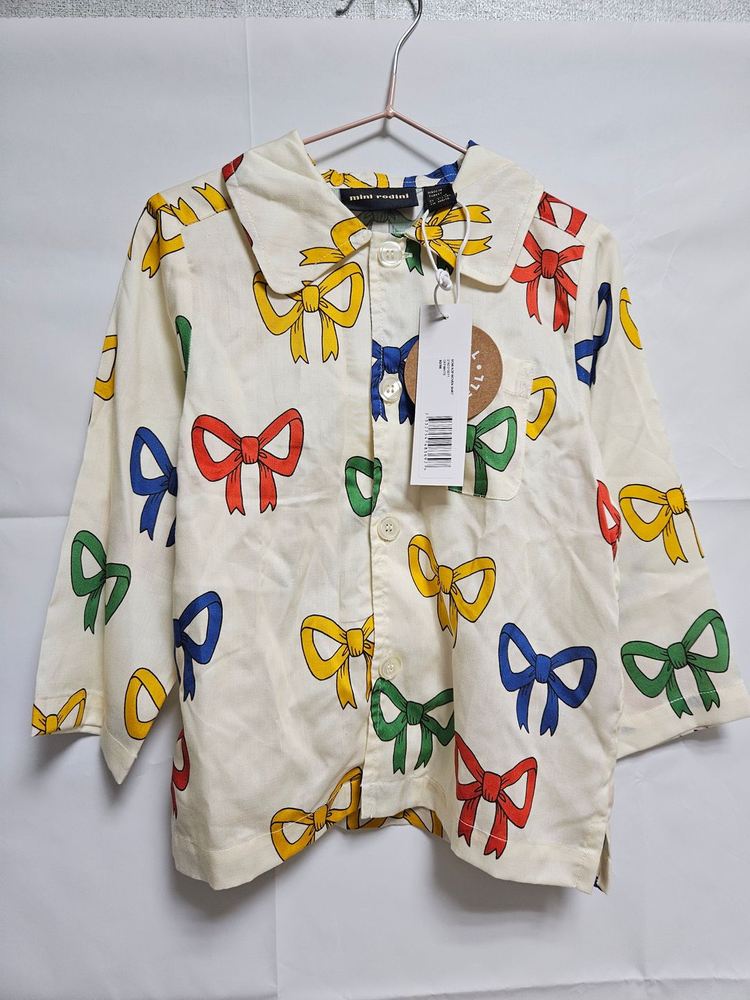 미니로디니 꽃 원피스 104/110 / 리본 셔츠 92/98 / 에델바이스 꽃 패딩 2-3Y--1