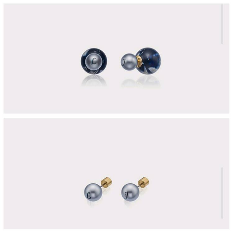 LEMEME 르메메 뮤제 진주 귀걸이 블루--1