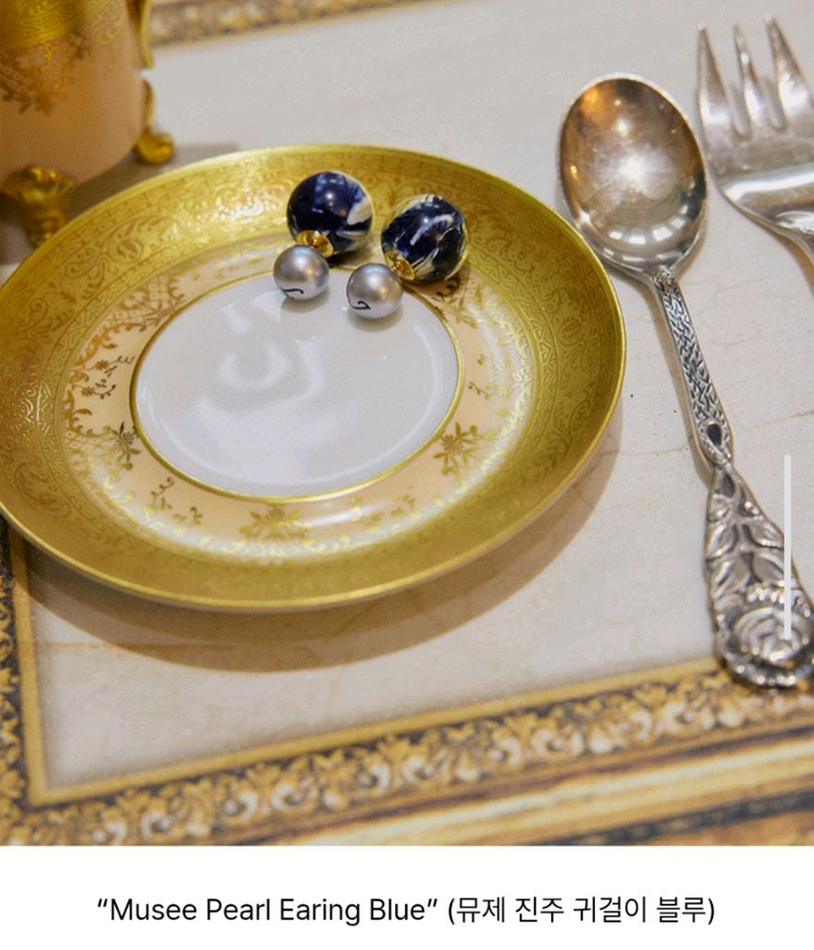 LEMEME 르메메 뮤제 진주 귀걸이 블루--3