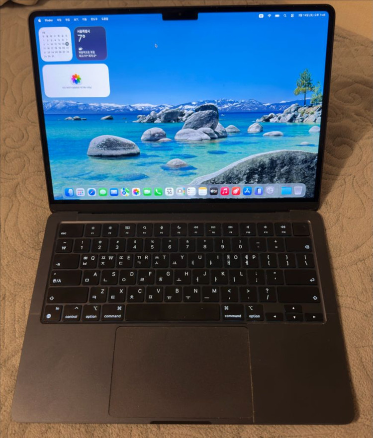 맥북 에어 M2 8GB 256GB 미드나이트 풀박스 이미지