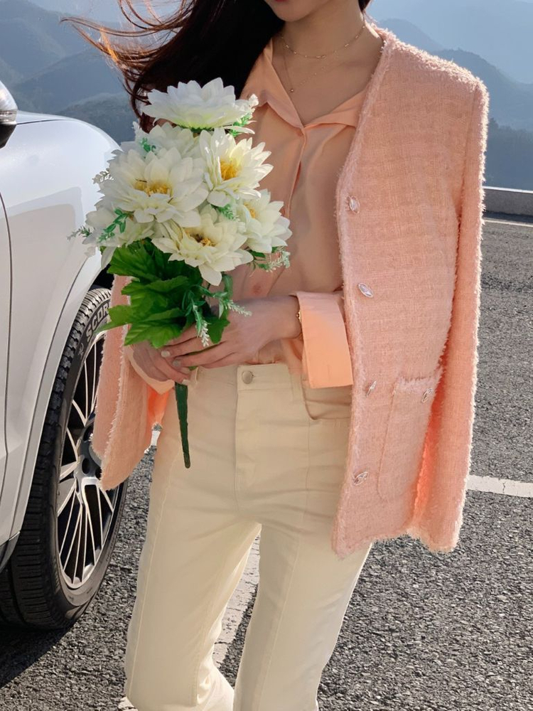 바이씨니 치크팝 트위드 자켓:) 이미지