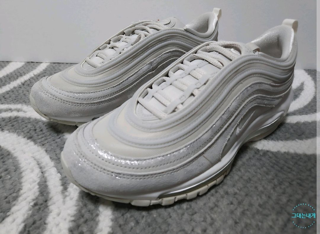 나이키 에어맥스97 라이트본 화이트 운동화 235mm--3