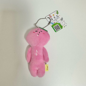 (새상품) 과일 복숭아 핑크 유키오 인형 키링 이미지