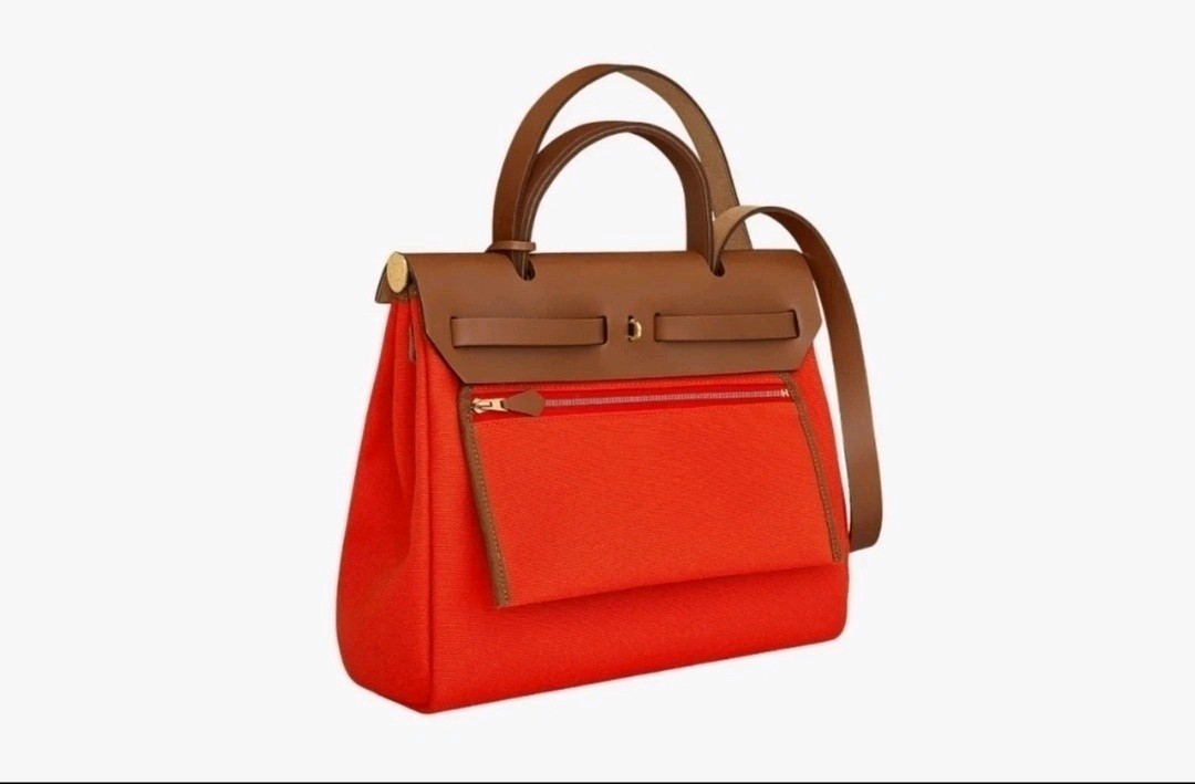 에르메스 에르백 31 PM 오렌지메카노 포브 금장--1