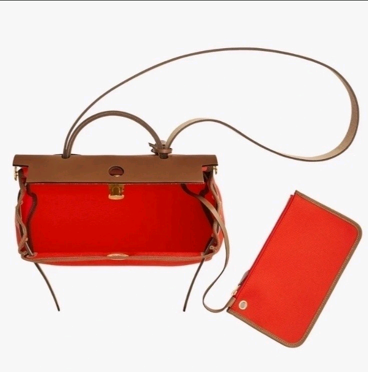 에르메스 에르백 31 PM 오렌지메카노 포브 금장--2