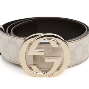 (새제품) 구찌 시마 114876 벨트 (크림색상) 95사이즈