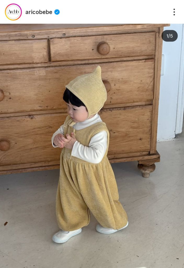 아리코베베 후들올인원 노랑 s사이즈--1