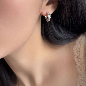 벨트 미니 링 귀걸이