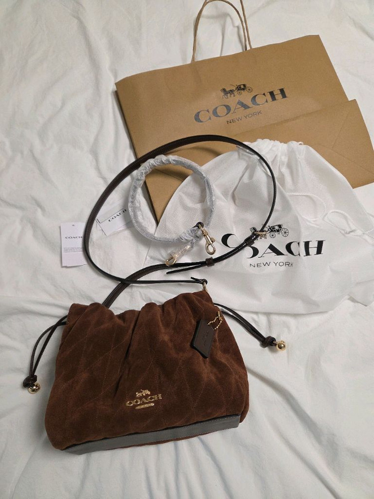 정품 코치)스웨이드 가방_새상품--0