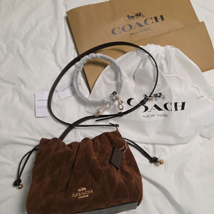정품 코치)스웨이드 가방_새상품