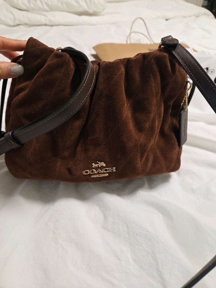 정품 코치)스웨이드 가방_새상품--1