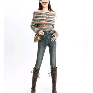 빈티지 워싱 여성 청바지(새상품)