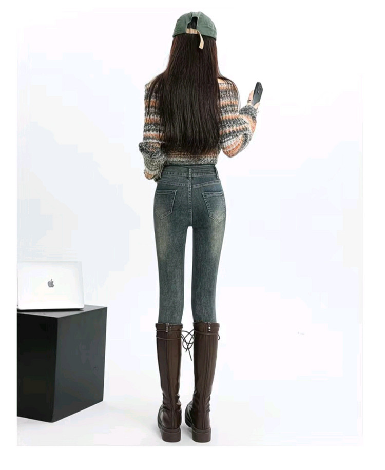 빈티지 워싱 여성 청바지(새상품)--3