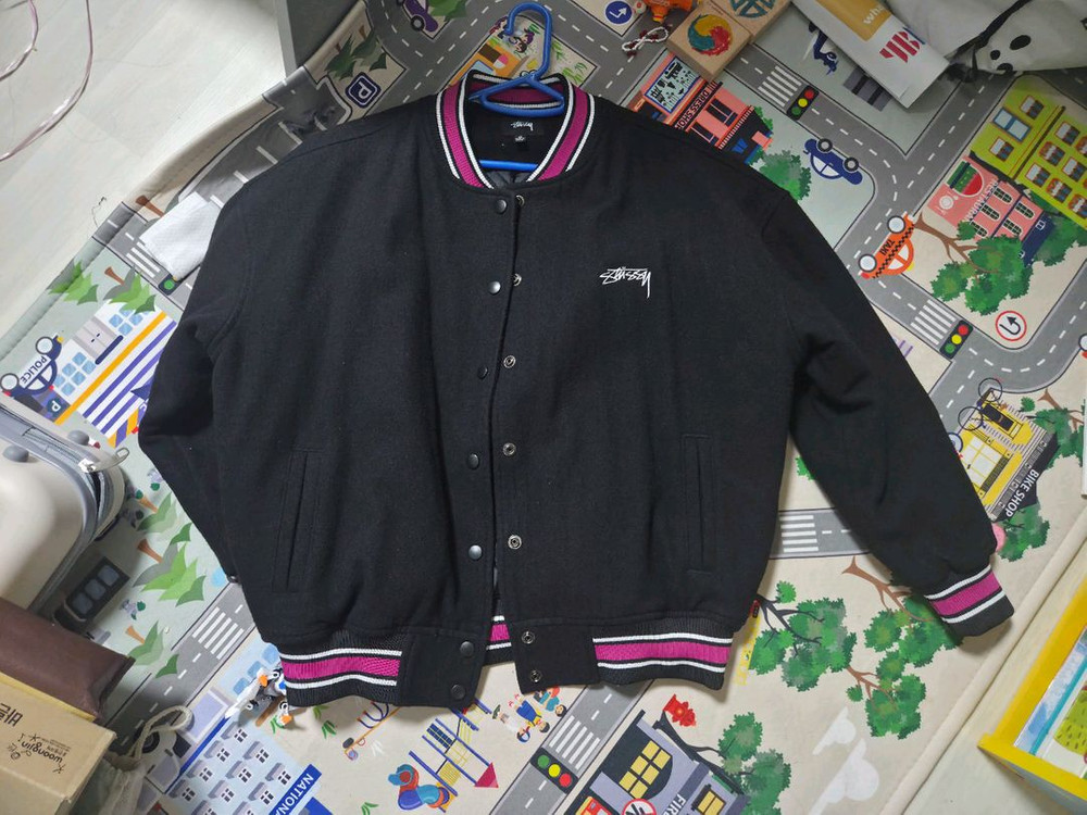 스투시 바시티 자켓--2