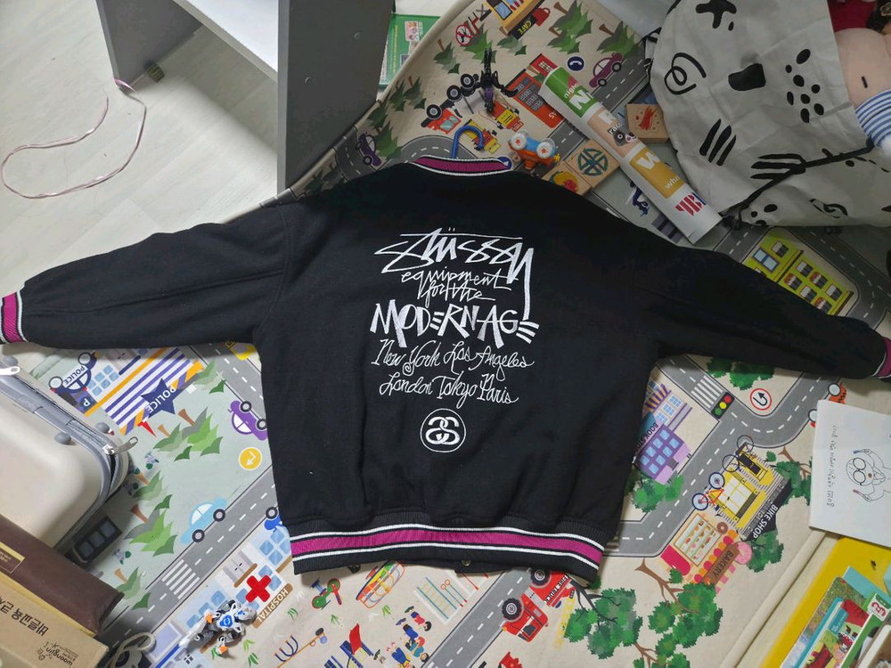 스투시 바시티 자켓--3