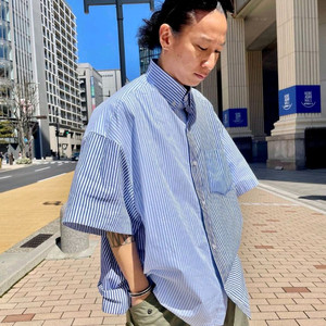 [1] 컬러비콘 kolor beacon 오버핏 스트라이프 셔츠