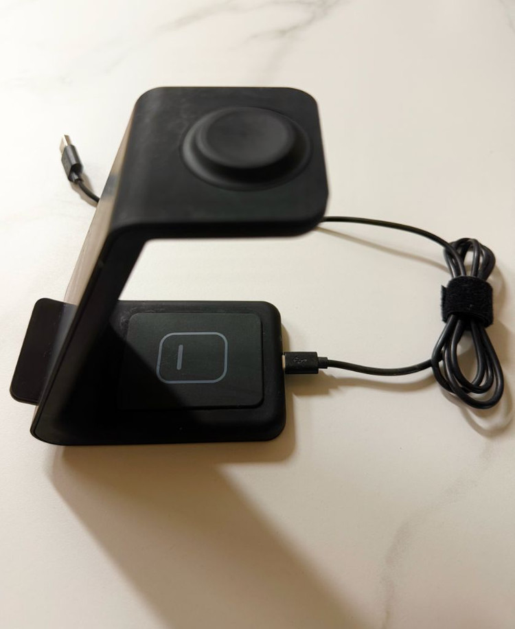 만랩 3in1 무선 충전 거치대 블랙--2