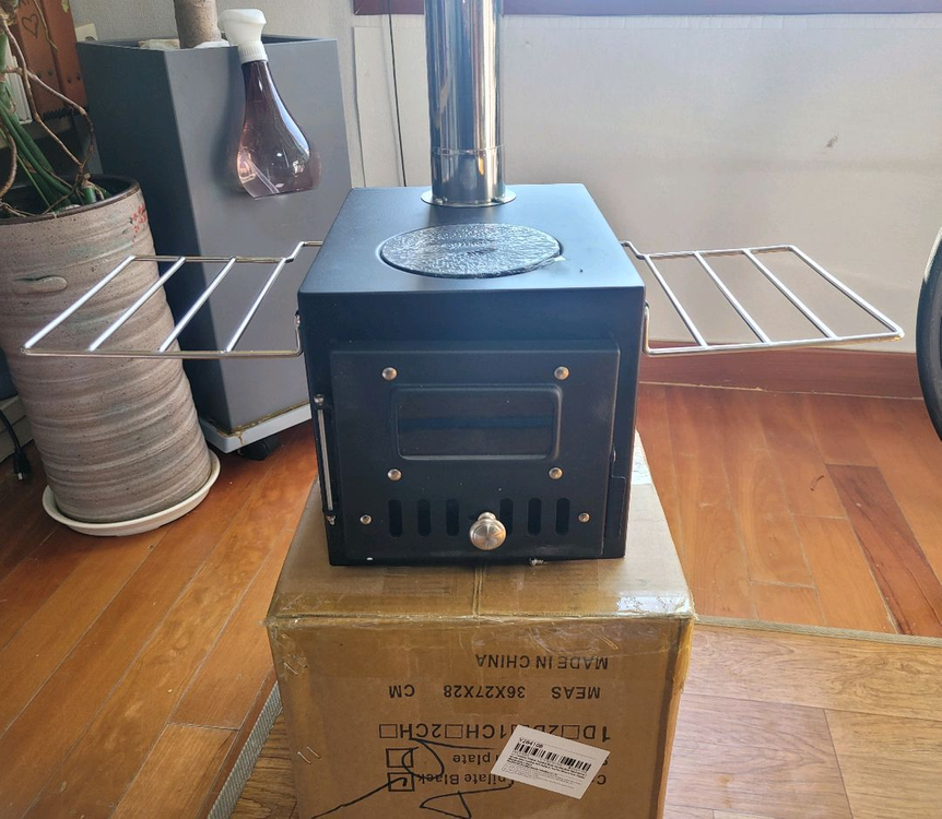 캠핑용 유리화로 화목 난로 - 새상품 이미지