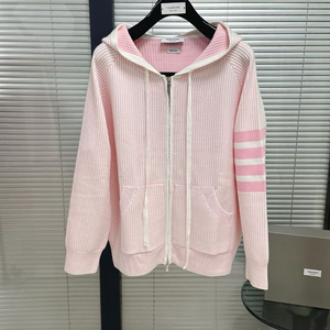 톰 브라운 오토만 립 사선 스트라이프 후드 집업