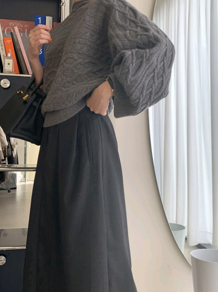 보웬 랜드 턱 스커트 차콜 스몰--1