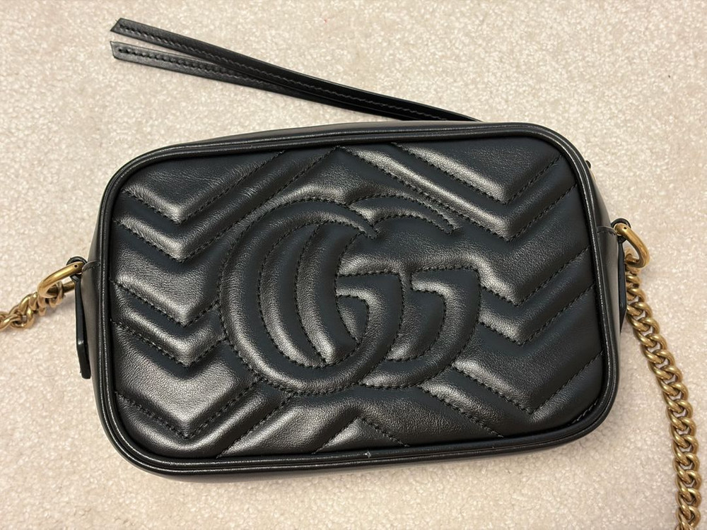 구찌 마몬트 마틀라세 미니 체인 크로스백 (448065) 이미지