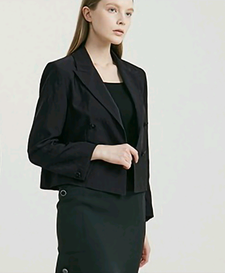 TIME 타임 블랙 크롭 블레이저 정가 625000원 텍달린 새상품 파격할인 이미지