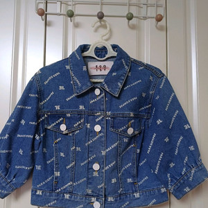 에고이스트크롭데님자켓 세미크롭레터링청자켓55 이미지